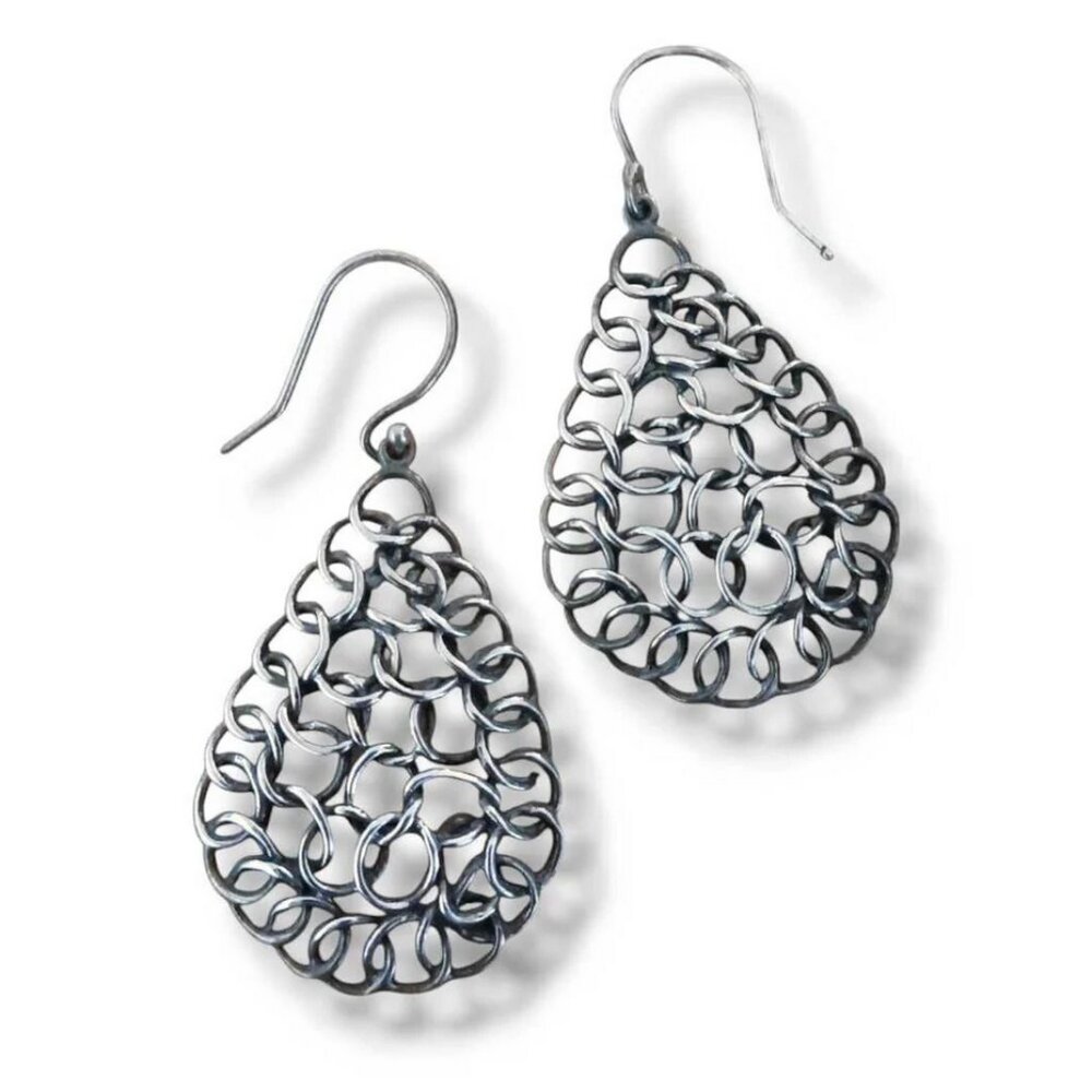 SILPADA STERLING WOVEN TEARDROP earrings